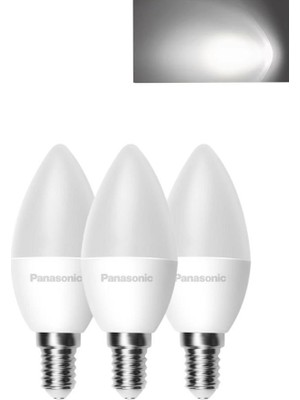 Panasonic 4,9W (40W) LED Mum Ampul Beyaz 6500K - E14 3 Adet Avize Lambası