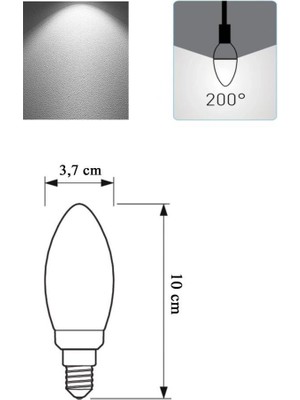 Panasonic 4,9W (40W) LED Mum Ampul Beyaz 6500K - E14 3 Adet Avize Lambası