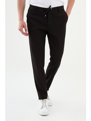 MCR Çizgili Kahverengi Super Slim Fit Erkek Pantolon