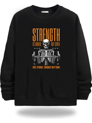 Gölge Stor Gym Body Bisiklet Yaka Unisex Sweatshirt 960