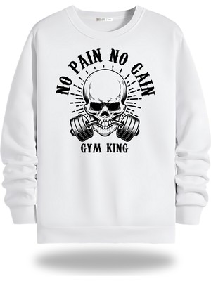 Gölge Stor Gym Body Bisiklet Yaka Unisex Sweatshirt 952