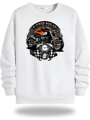 Gölge Store Motorcycles Bisiklet Yaka Unisex Sweatshirt 184