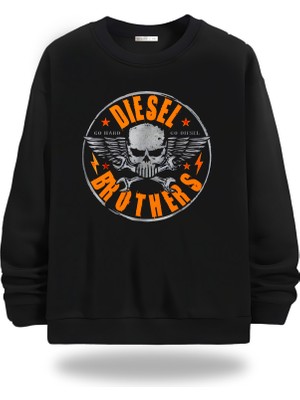 Gölge Stor Motorcycles Bisiklet Yaka Unisex Sweatshirt 959