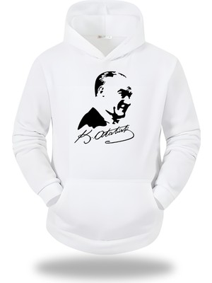 Gölge Stor Atatürk Görselli Kapşonlu Unisex Sweatshirt 791