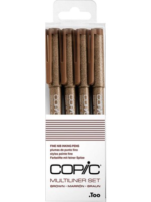 Copic Multiliner Classic Kalem Seti 4lü Brown 22 075 628