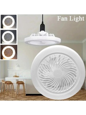 3 Işık Modlu,  Dinlenebilir, 3 Fan Hızlı, Kumandalı, Pervaneli, 42 Watt Çok Kaliteli LED Fan Ampul,