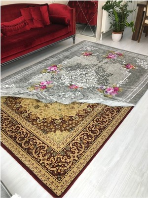 Eyprich Modern Desen Lastikli Kadife Halı Örtüsü 6m2-200x300