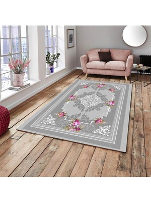 Eyprich Modern Desen Lastikli Kadife Halı Örtüsü 6m2-200x300