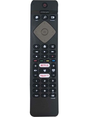 Phılıps Ambılıght Netflıx-Rakuten Tv Tuşlu 43PUS6504/62 LED Tv Kumandası Uzaktan Kumandalar