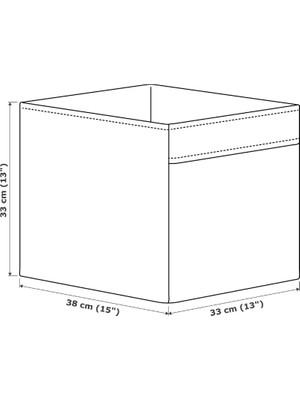 Ikea Dröna Kutu Çiçek Desenli 33 x 38 x 33  cm