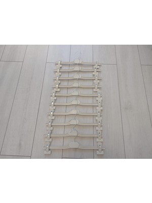 ŞENPA PLASTİK BEYAZ ETEK,PANTOLON ASKISI 10 ADET EM 38