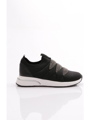 Dgn 222 Kadin Kalin Taban Baklava Desenli Sneaker Ayakkabi