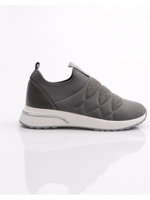 DGN 222 Kadın Kalin Taban Baklava Desenli Sneaker Ayakkabı