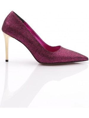 DGN 195 Kadın Sivri Burun Topuklu Ayakkabı