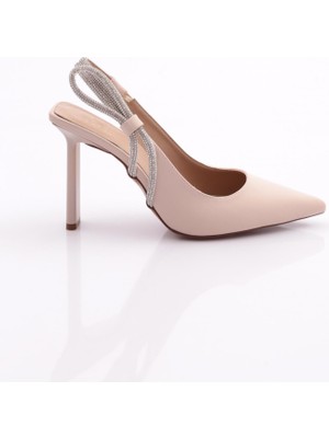 Dgn C5020 Kadin Yani Taşli Topuklu Abiye Ayakkabi