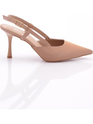 DGN 7001 Kadin Arkadan Bağlama Topuklu Ayakkabi