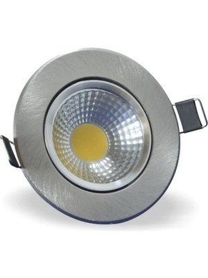 5W Cob LED Spot Saten Kasa Gün Işığı Trafolu (4 Adet Paket)