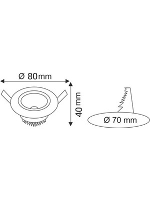 5W Cob LED Spot Saten Kasa Gün Işığı Trafolu (4 Adet Paket)