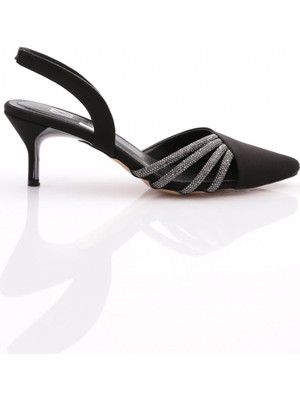 Dgn 5008 Kadin Taş Süslemeli Topuklu Ayakkabi