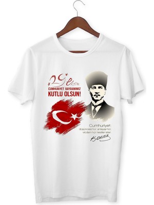 Cumhuriyet Bayramı Tişört 29 Ekim Tişört 101. Yıl T-Shirt Atatürk Tişört