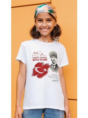 Cumhuriyet Bayramı Tişört 29 Ekim Tişört 101. Yıl T-Shirt Atatürk Tişört