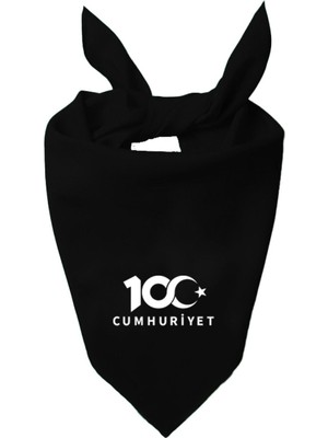 Cumhuriyet 100 Yıl Tasarımı Tek Renk Fular