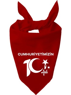 Cumhuriyet 101 Yıl Tasarımı Baskılı Fular