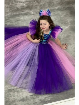 Abiye Kids Deniz Kızı Party Balo Kostümü Kız Çocuk Elbisesi ABY885