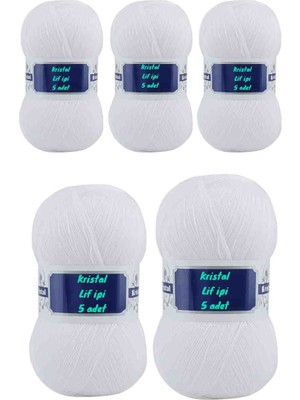 Erdoğan Hobi Lif Ipi 5 Adet Liflik Ip Örgü Ipi Kristal Ip Lif Yapma Ipi Battaniye Ipi Çiftli Ip