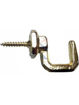 Vidalı Kanca, Askı Büyük - 15X23MM, Sarı - 1 Adet