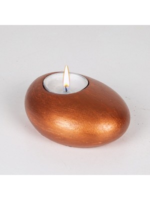 Morlalem 9,6cm Çakıl Taş Tealight Mumluk Silikon Kalıp K-1352, Kokulu Taş Sabun Alçı Mum Kalıbı