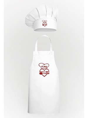 Chef Çatal ve Kaşık Tasarım Mantar Bone & Mutfak Önlüğü Avantaj Paket