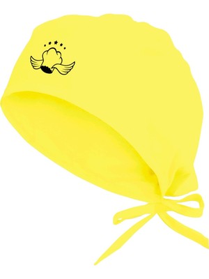 Unisex Sarı Yıldızlı Şef Temalı Mutfak Bone