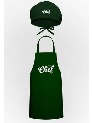 Chef Yazılı Tasarım Mutfak Önlüğü & Bone Avantaj Paketi