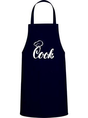 Cook Özel Baskılı Chef Mutfak Önlüğü Lacivert