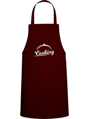 Cooking Servis Tasarım Özel Baskılı Chef Mutfak Bordo