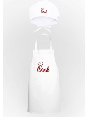 Cook Yazılı Tasarım Mutfak Önlüğü & Bone Avantaj Paketi