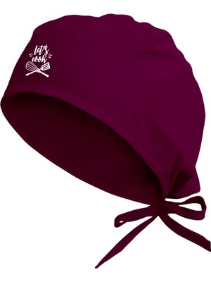 Kalp Chef Tasarımlı Bone | Restaurant Bonesi | Aşçı Bonesi Mürdüm