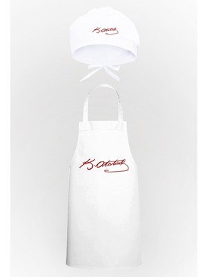 K.atatürk Imzalı Tasarım Mutfak Önlüğü & Bone Avantaj Paketi