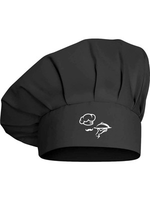 Chef Silüet Tasarım Mantar Kep Alpaka Kumaş