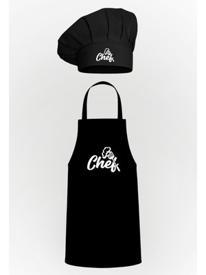 Chef Yazılı Tasarım Mantar Bone & Mutfak Önlüğü Avantaj Paket