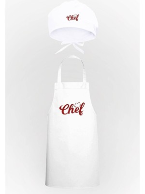 Chef Yazılı Tasarım Mutfak Önlüğü & Bone Avantaj Paketi