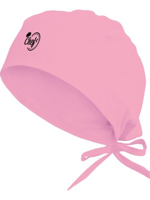 Unisex Pembe Chef Yazılı Bone | Restaurant Bonesi | Aşçı Bonesi