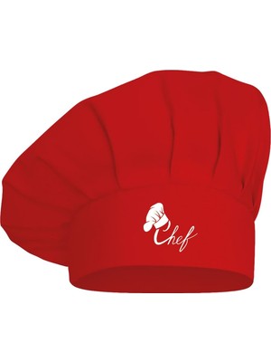 Let's Cook Yazılı Tasarım Mantar Kep Alpaka Kumaş