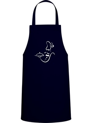 Chef Özel Baskılı Chef Mutfak Önlüğü Lacivert