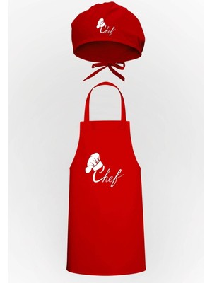 Chef Yazı Tasarım Mutfak Önlüğü & Bone Avantaj Paketi