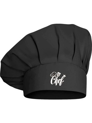 Chef Yazı Tasarım Mantar Kep Alpaka Kumaş