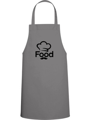 Chef Özel Baskılı Chef Mutfak Önlüğü Gri
