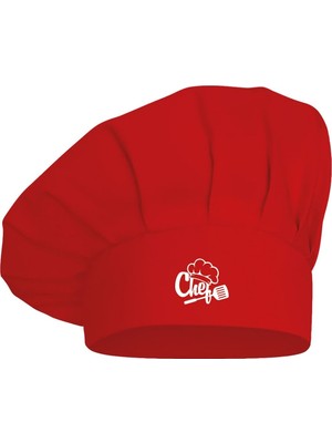 Chef Yazı ve Chef Şapkası Tasarım Mantar Kep Alpaka Kumaş
