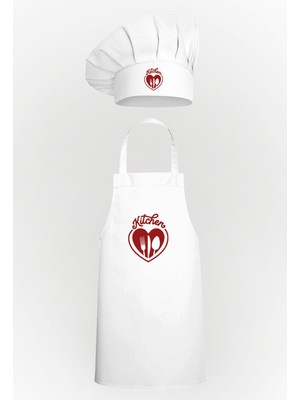 Kitchen Yazılı Tasarım Mantar Bone & Mutfak Önlüğü Avantaj Paket